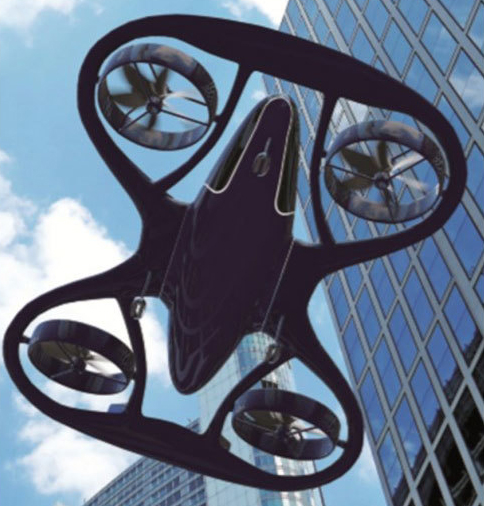 V-Space V Speeder one passenger eVTOL multicopter concept design aircraft V-Space V Speeder one passenger eVTOL multicopter concept design aircraft
